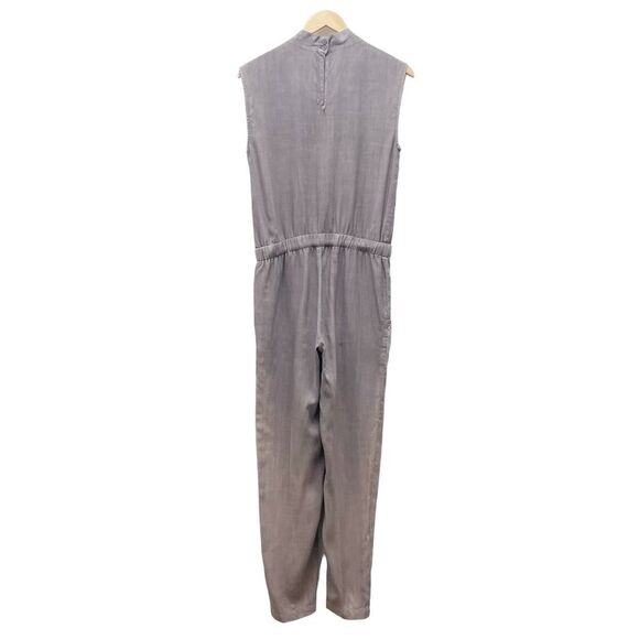 Anthropologie Cloth & Stone Jenna Cropped Jumpsuit Lavender Gray Tencel Size XS - Picture 3 of 15